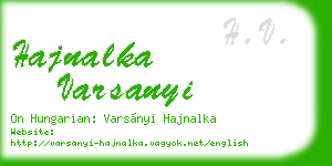 hajnalka varsanyi business card