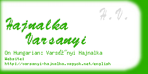 hajnalka varsanyi business card